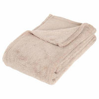 FLEECEDECKE 150/125 cm - Beige, Textil (125/150cm) - Atmosphera Createur d´interieur