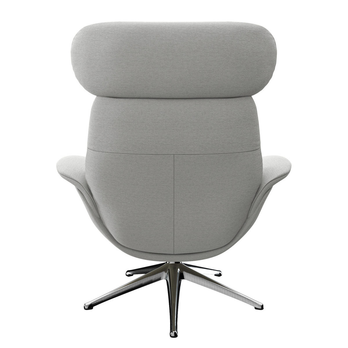 RELAXSESSEL - Hellgrau, Textil/Metall (90/107/90cm) - home24