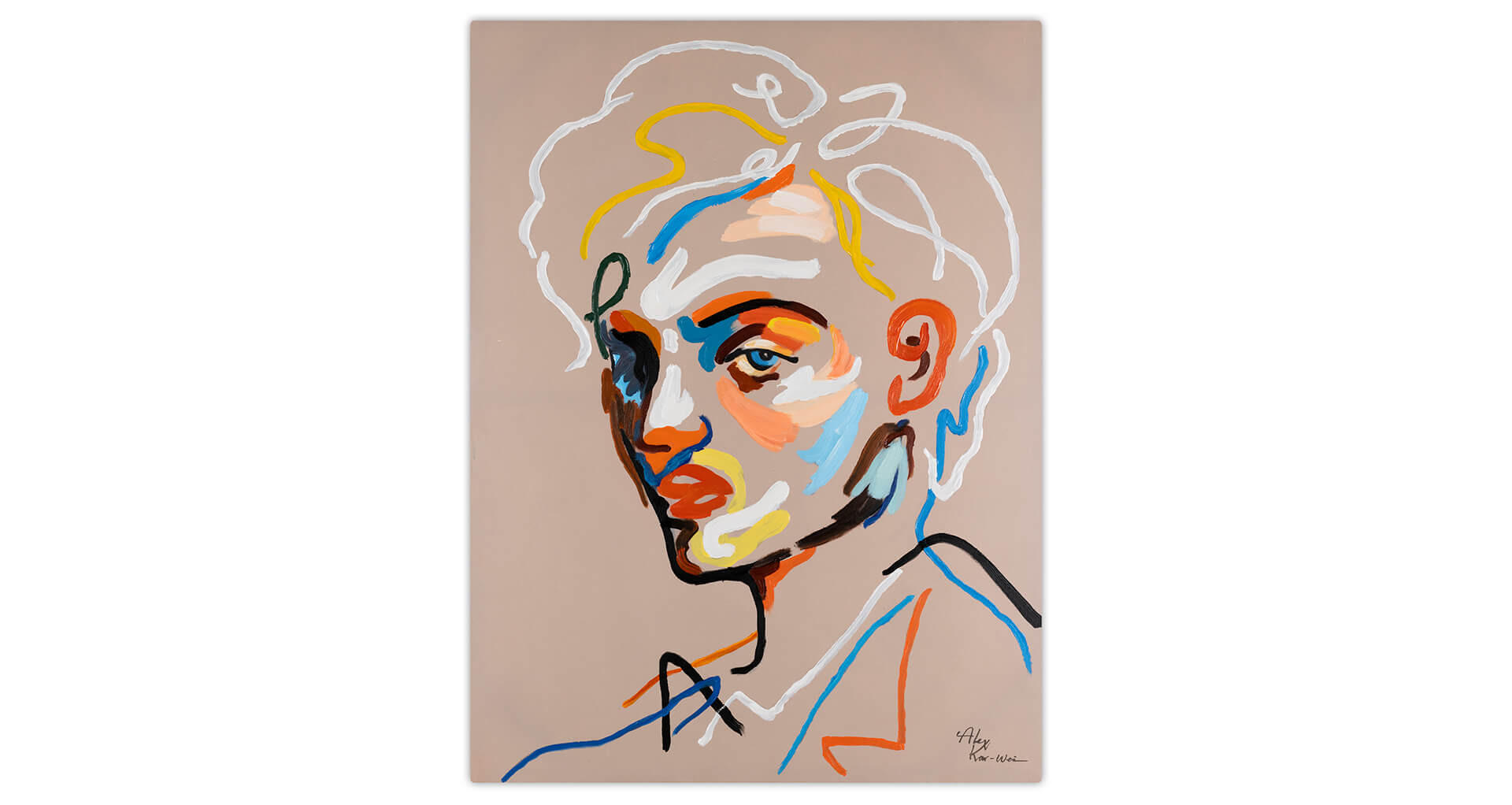 ACRYLBILD HANDGEMALT 75/100 cm - Beige/Multicolor, Holz/Textil (1.8/100cm) - KUNSTLOFT