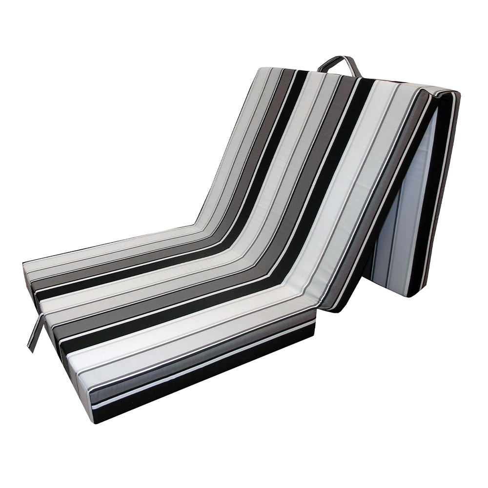 FALTMATRATZE Schwarz 190 x 70 cm - Schwarz, Textil - VitaliSpa