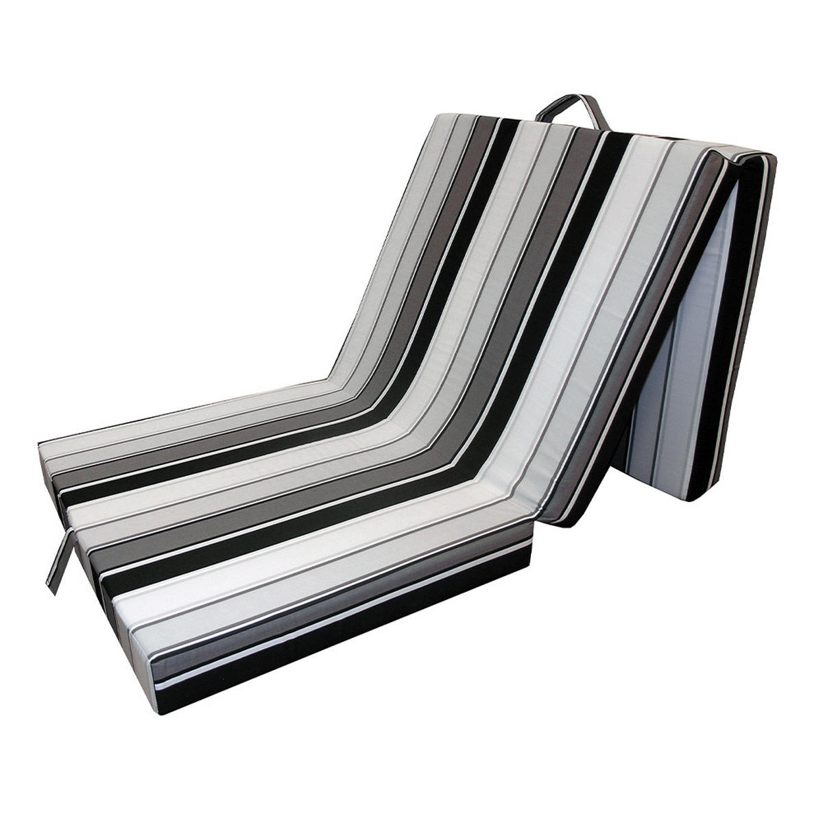 FALTMATRATZE Schwarz 190 x 70 cm - Schwarz, Textil - VitaliSpa