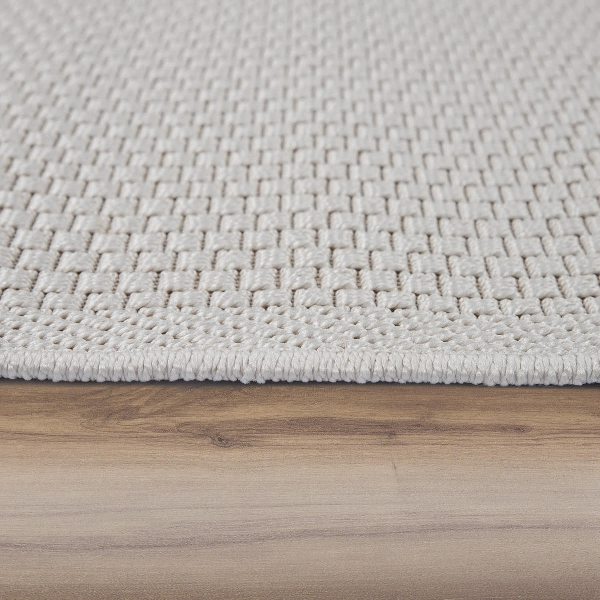 OUTDOOR Teppich Natur Balkon, Terrasse schmutzabweisend Elfenbein Rechteckig 120x160 - Champagner, Textil (120/160cm) - KADIMA DESIGN
