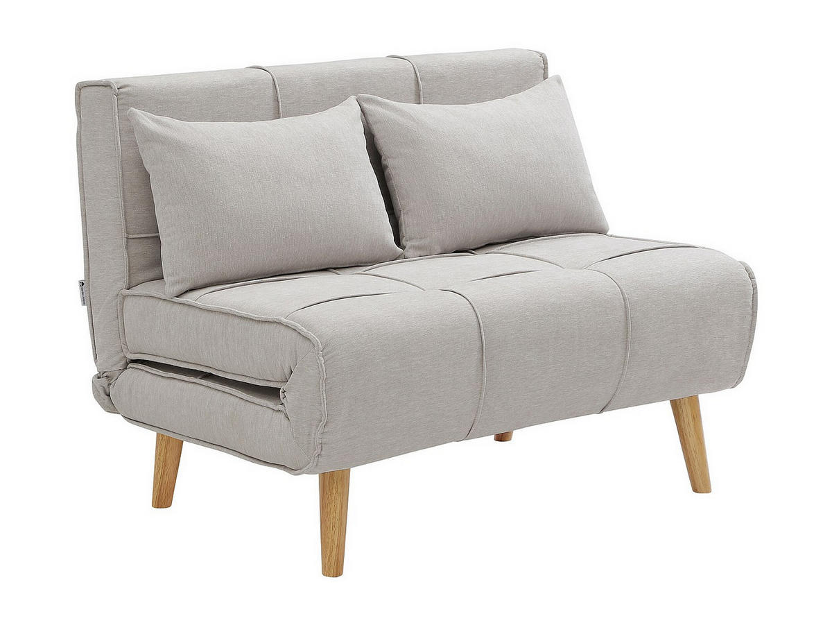 SCHLAFSESSEL - 1 Person - stoff - hellgrau Chila - Hellgrau, Holz/Textil (110/83/76cm) - Vente-Unique