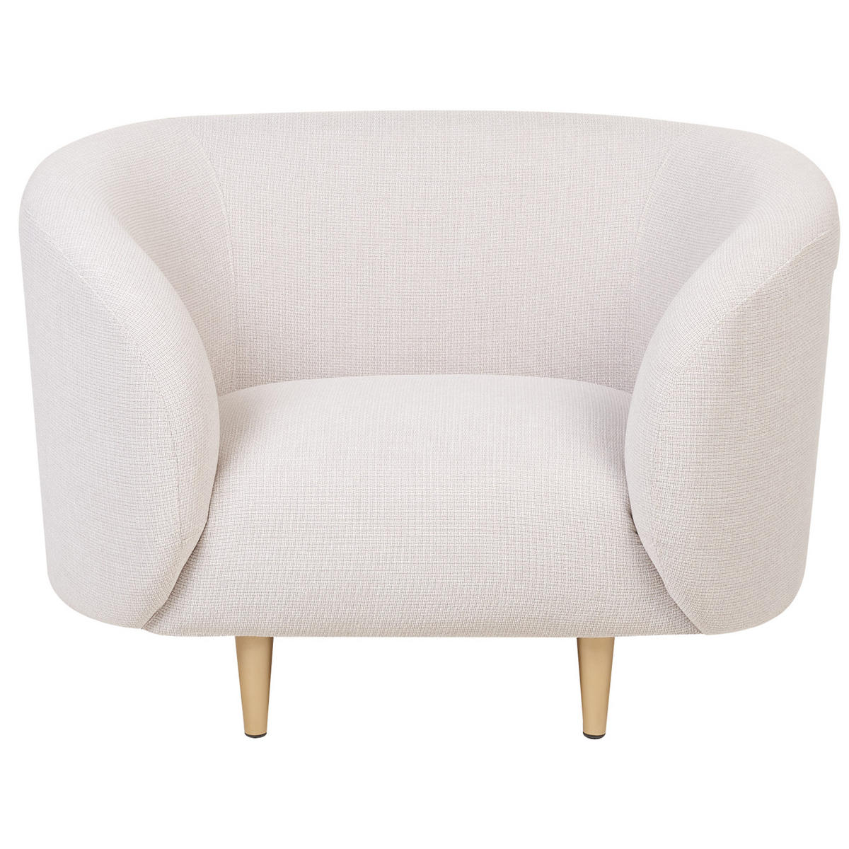 3-SITZER SOFA SET Polsterbezug beige/gold Loen - Beige/Goldfarben, Textil (155/79/70cm) - Beliani