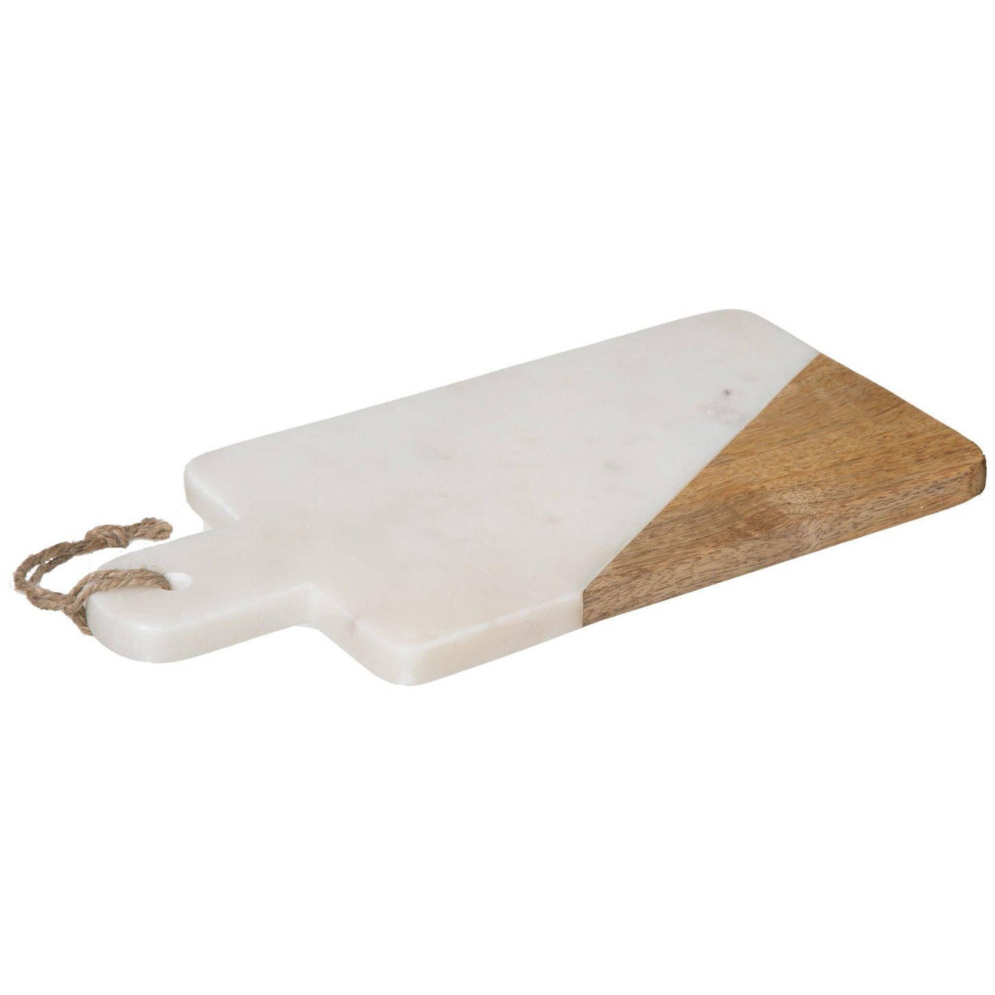 SCHNEIDEBRETT Marmor Geom 15,2/30,5/1,4 cm - Weiß, Stein (30.5/15.2cm) - Secret de Gourmet