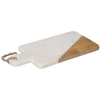 SCHNEIDEBRETT Marmor Geom 15,2/30,5/1,4 cm - Weiß, Stein (30.5/15.2cm) - Secret de Gourmet