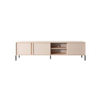 TV-SCHRANK Holen Beige, dreitürig mit schwarzen Beinen - Beige/Schwarz, Holzwerkstoff/Metall (203/53/40cm) - Bettso
