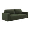 3-SITZER SOFA mit Schlaffunktion Strukturstoff Stoff Grün - Blau/Schwarz, Kunststoff/Textil (244/79/102cm) - Makamii