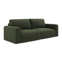 3-SITZER SOFA mit Schlaffunktion Strukturstoff Stoff Grün - Blau/Schwarz, Kunststoff/Textil (244/79/102cm) - Makamii