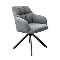 ESSZIMMERSTUHL SORA Stoff Grau - Schwarz/Grau, Textil/Metall (55/83/51cm) - SVITA