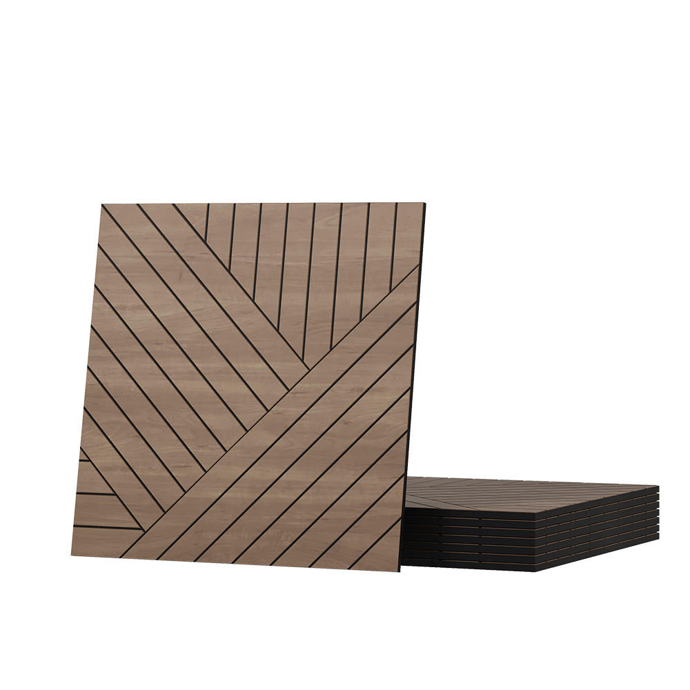 WANDPANEEL Eiche 8 Stück, Links - Eichefarben, Holzwerkstoff (52/52/0.8cm) - Vicco