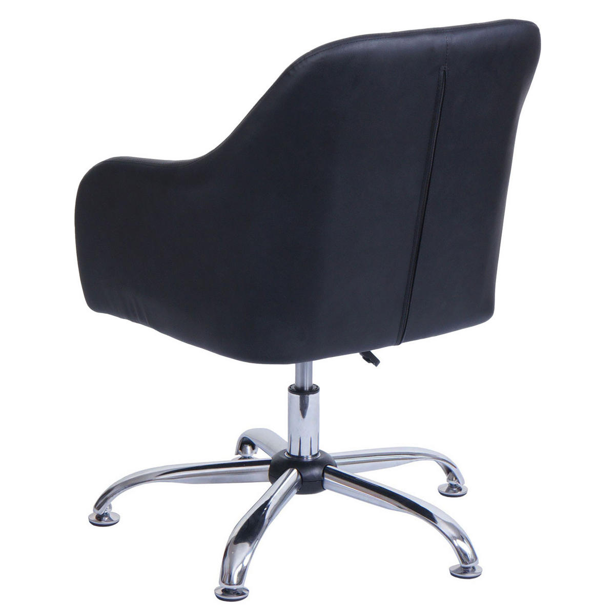 DREHSTUHL HxBxT 91x57x62cm Sitzhöhe 41cm drehbar höhenverstellbar Metall Kunstleder Schwarz - Schwarz, Kunststoff (57/91/62cm) - PROREGAL