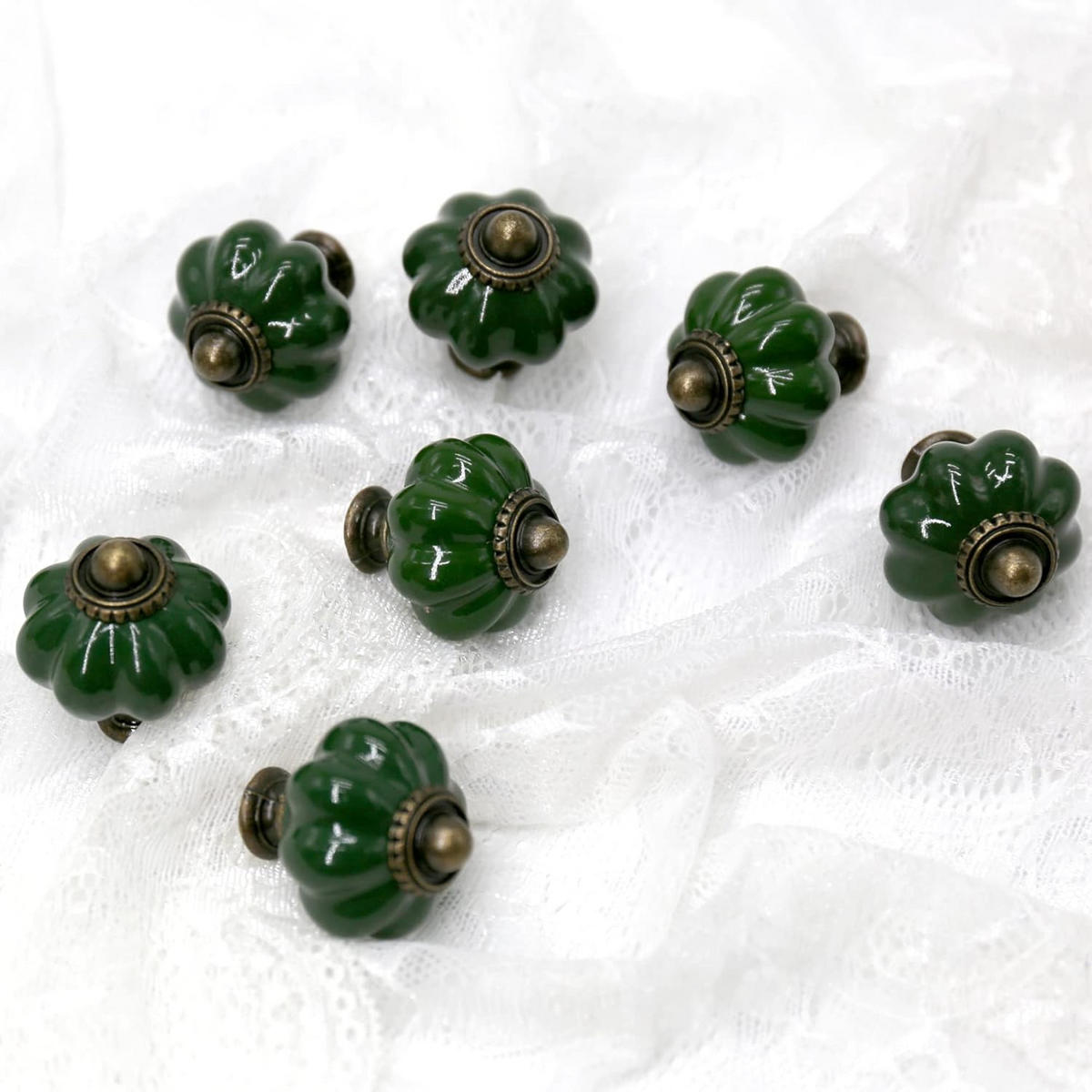 SCHRANKKNOPF Keramik Türkis 12er-Set 33 mm - Grün, Keramik (3.3/3.8/3.3cm)