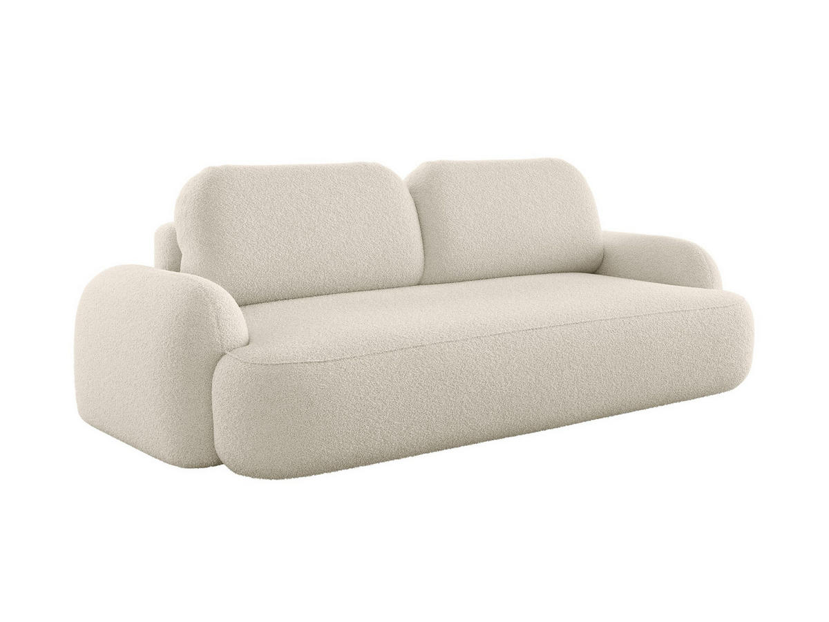SOFA MOLLY mit Schlaffunktion TERRA FROTTE 01 mit Stauraum - Creme, Textil (121/94/255cm) - Bedante