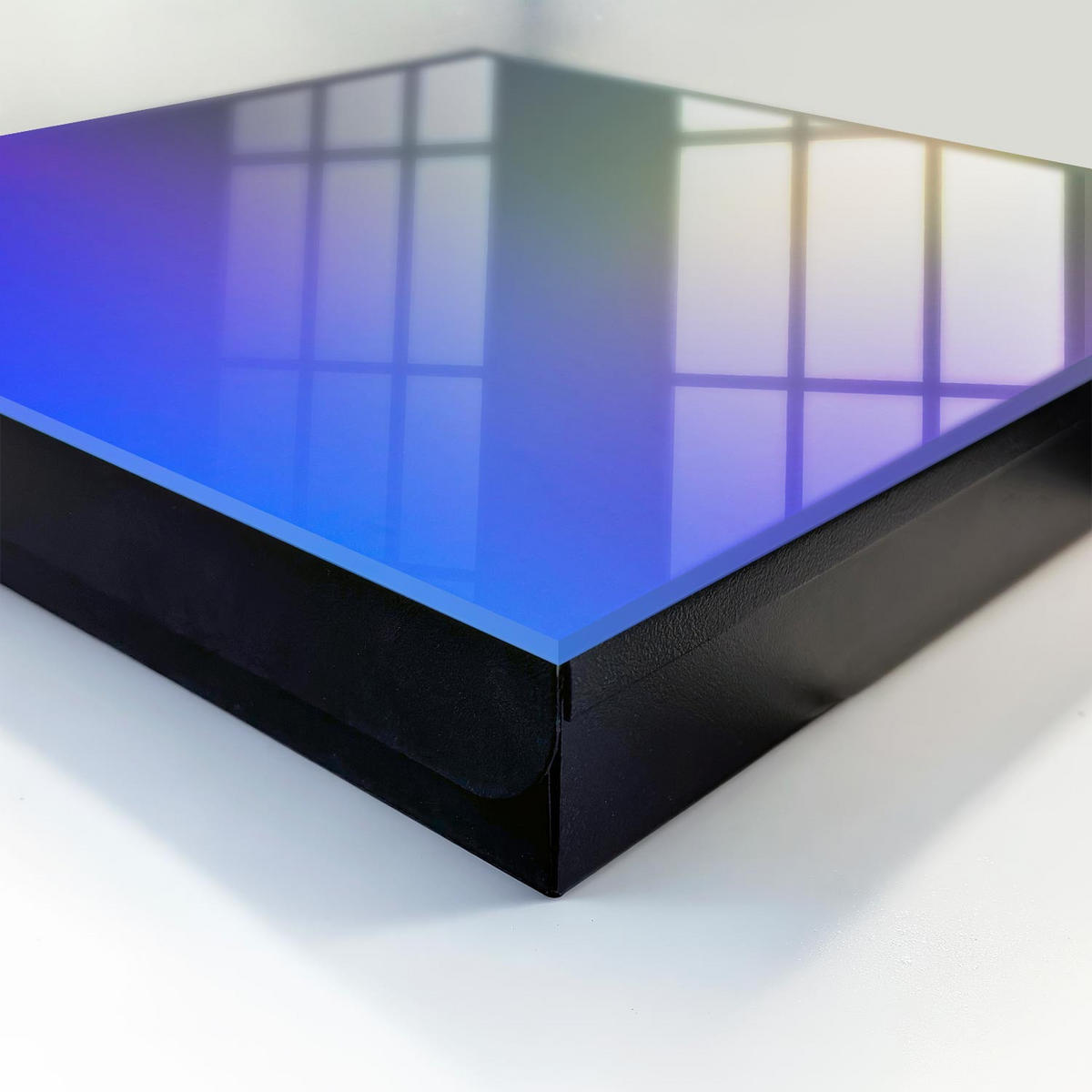 SCHLÜSSELBOX Schwarz 30x30 cm- Türöffnung nach rechts - Farbenfrohe Harmonie - Blau, Metall (30/30/5cm) - TULUP