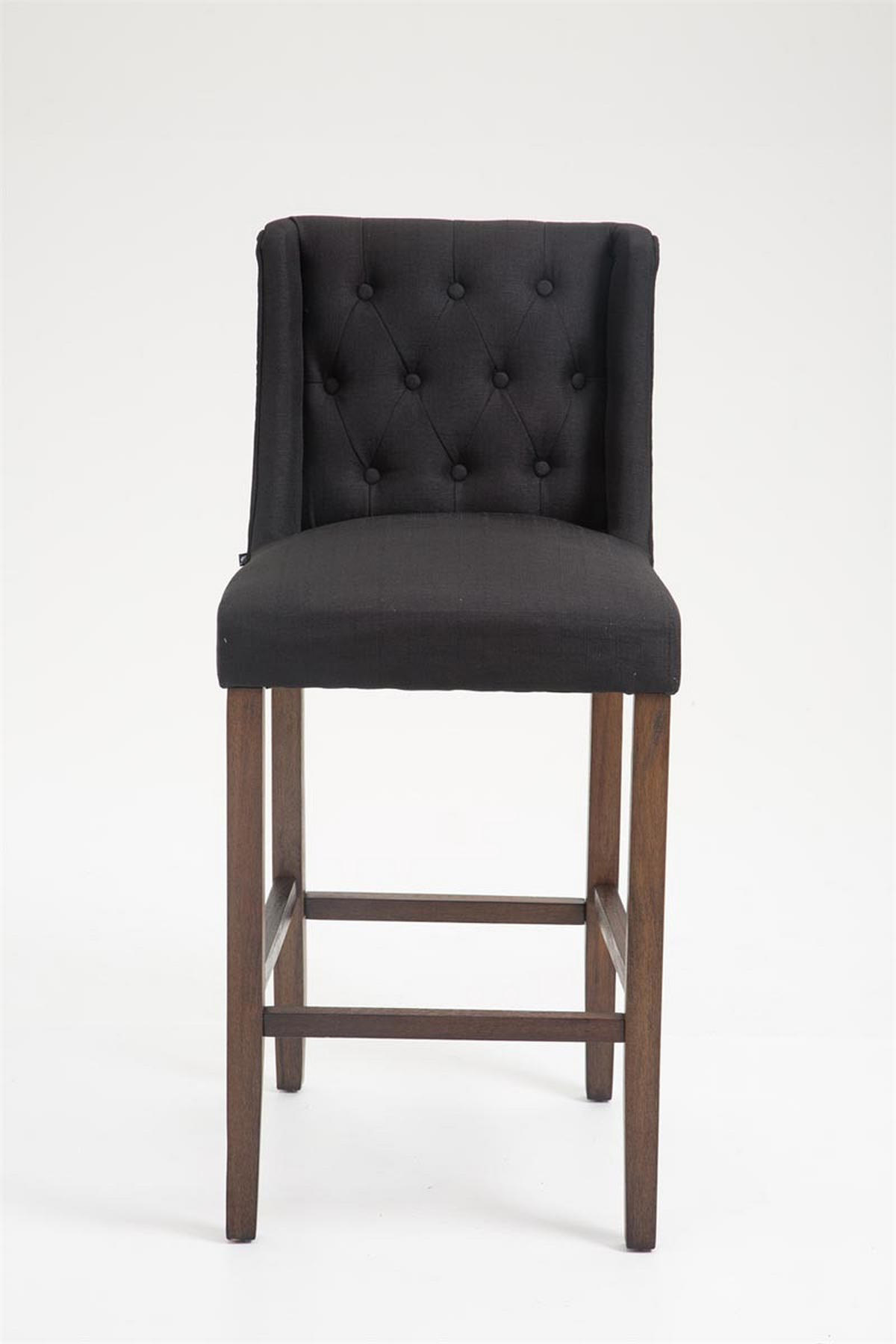 BARHOCKER Stoff schwarz - Schwarz, Holz/Textil (56/111/51cm) - CLP