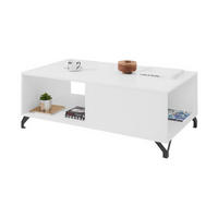 COUCHTISCH – 120 x 65 x 43 cm – BERGEN System – Weiß - Weiß Hochglanz, Holzwerkstoff (65/120/43cm) - hi-markt