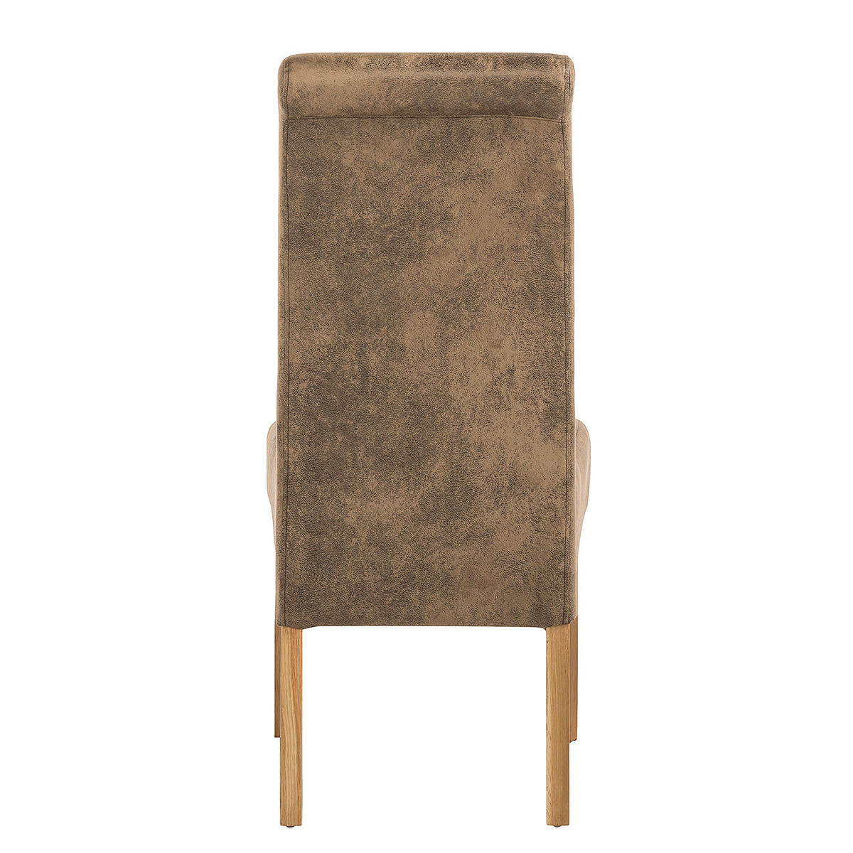 POLSTERSTUHL - Braun - Microfaser - Eiche - 47 x 108 x 64 cm - Braun, Holz/Textil (47/108/64cm) - home24