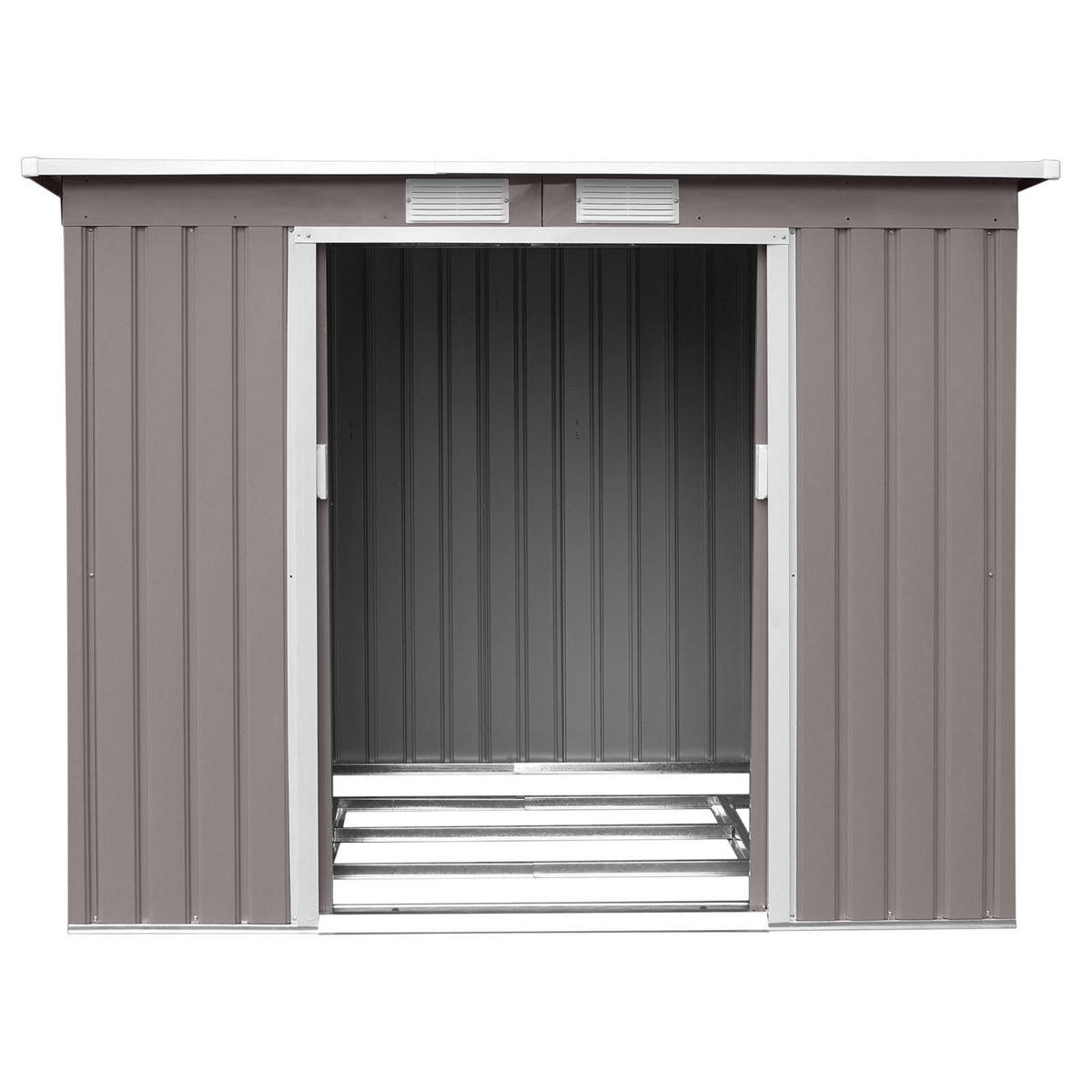 GERÄTEHAUS P100 Metall Hellgrau - Grau, Metall (130/173/213cm) - HATTORO