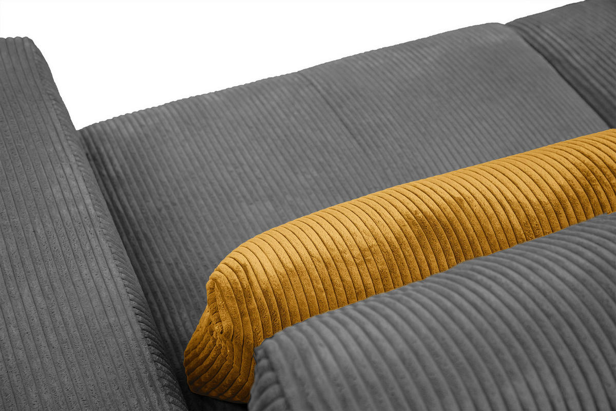 SOFA OLI 3-Sitzer, dunkelgrau - Dunkelgrau, Holz/Textil (208/91/108cm) - Courtois Laville