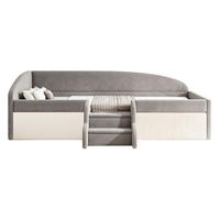 KINDERBETT 90/190 cm Grau - Grau, Textil