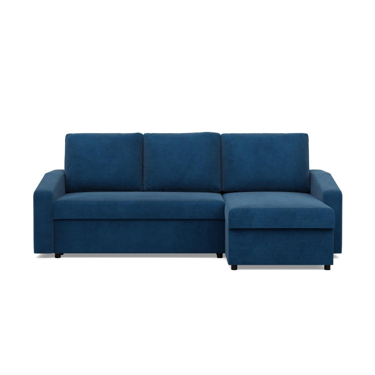 ECKSOFA MIT SCHLAFFUNKTION NEO, Cord - Dunkelblau - Blau, Textil (231/140cm) - Mebligo