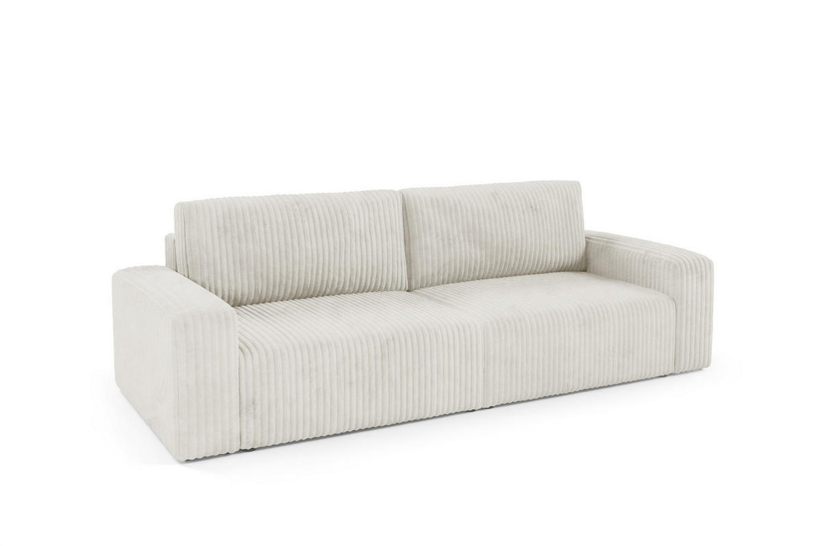 SCHLAFSOFA Natalia - Creme, Holzwerkstoff/Textil (252/85/105cm) - Fun Möbel