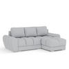 ECKSOFA MIT SCHLAFFUNKTION Peebles Hellgrau Webstoff - Chromfarben/Hellgrau, Holz/Holzwerkstoff (256/175cm) - Maison de Reve