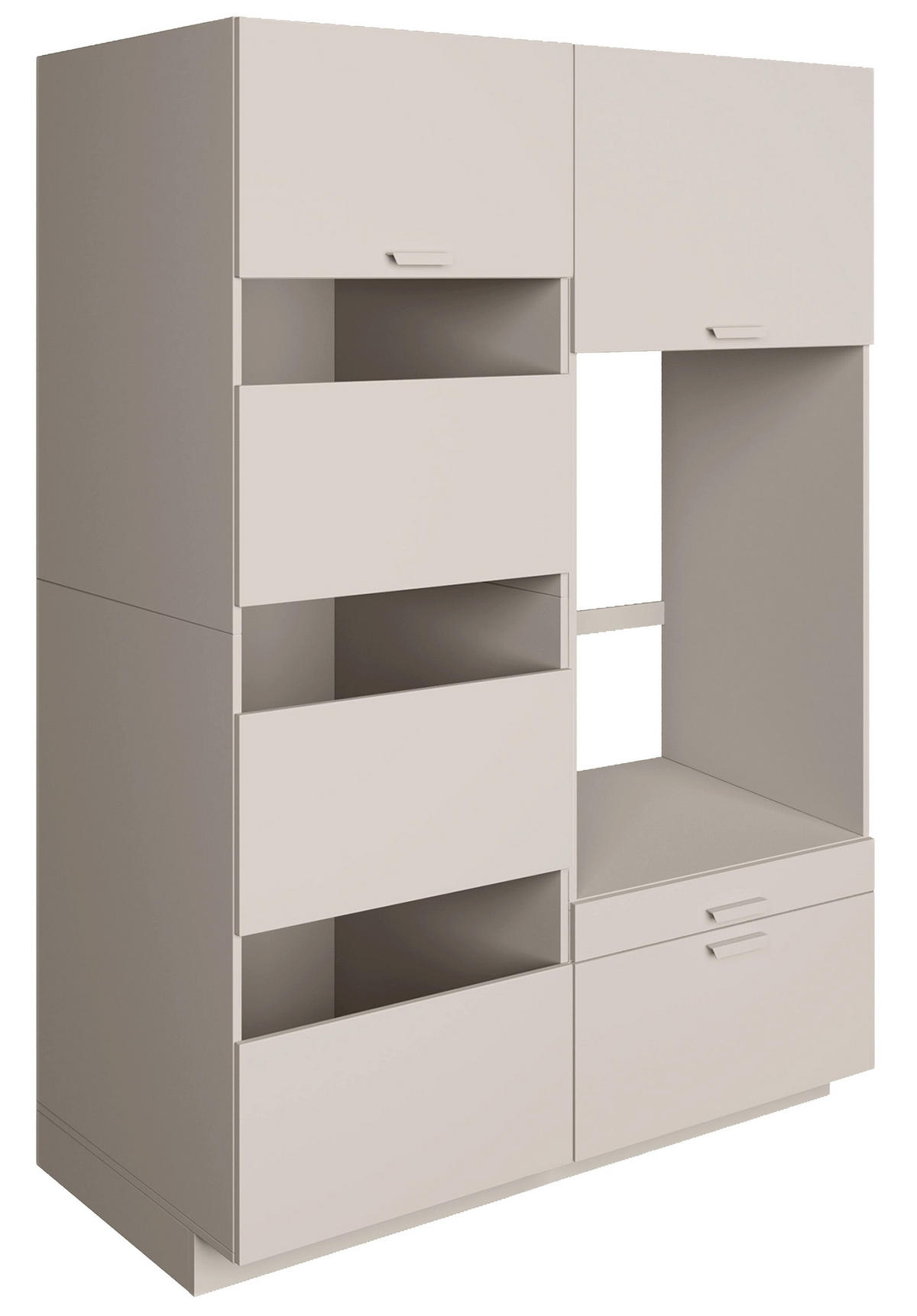 BADEZIMMERMÖBEL-SET Holv Kaschmirgrau 135 cm - Taupe, Holzwerkstoff/Metall (135/200/66cm) - Selsey