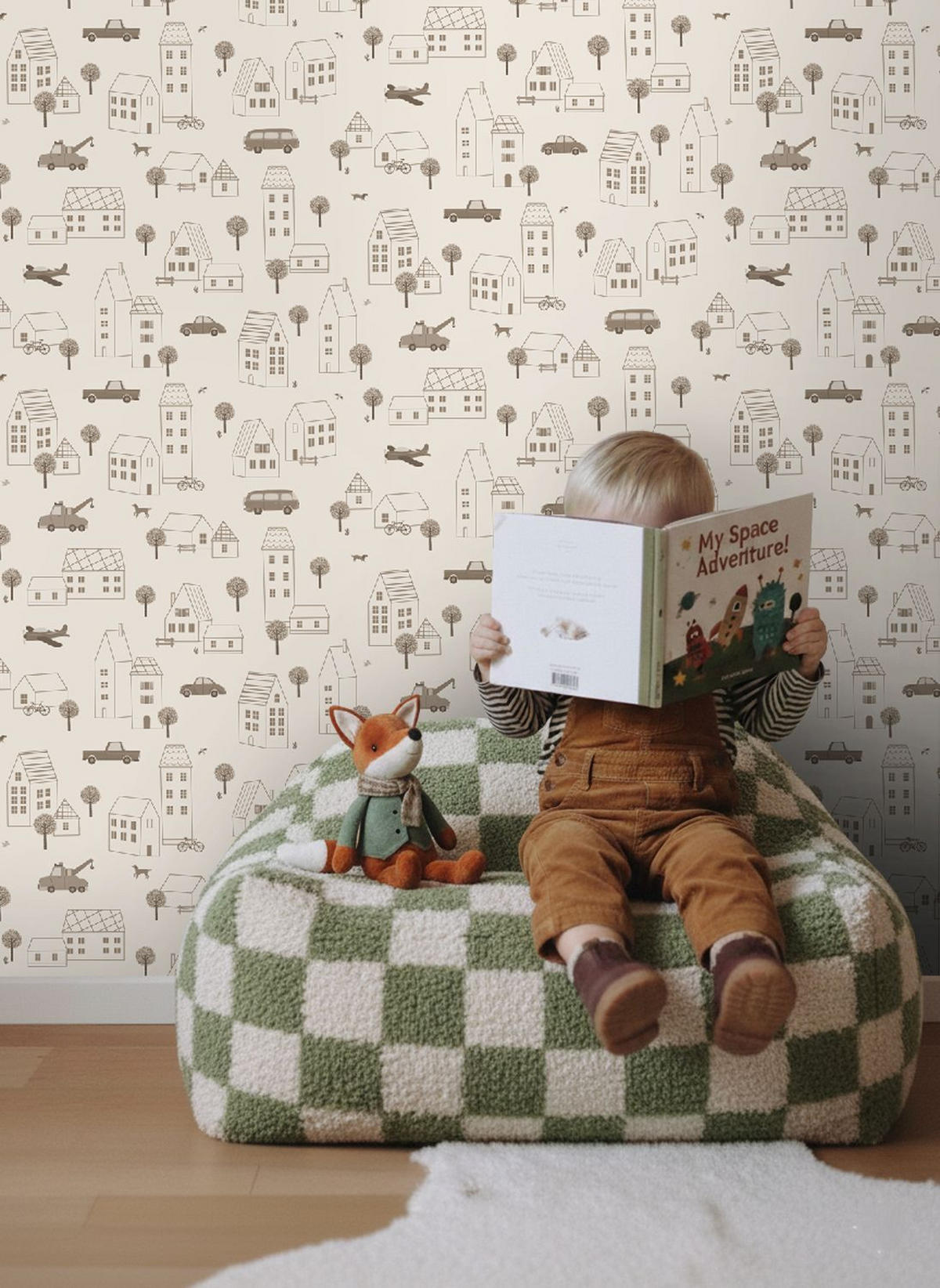 TAPETE Fahrzeuge 50 x 900 cm - Beige, Papier (50/0.1cm) - ESTAhome