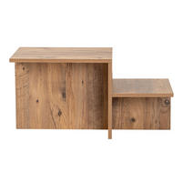 COUCHTISCH mit 2 Ebenen - harmony 77/40/40 cm - Hellbraun, Holzwerkstoff (77/40/40cm) - Calicosy
