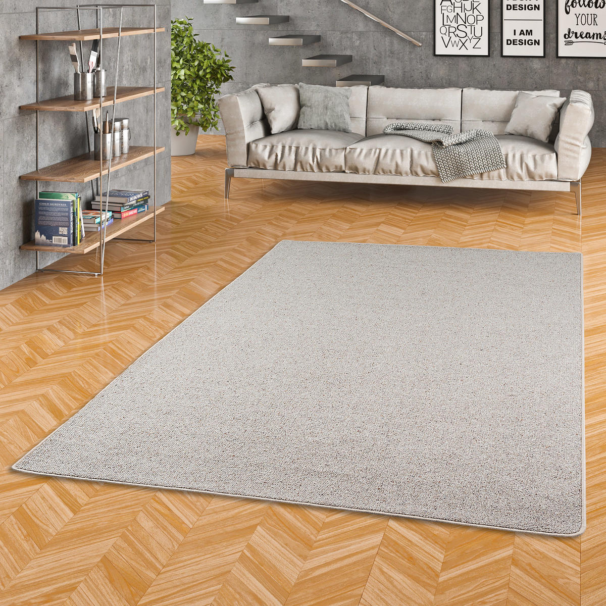 NATUR TEPPICH WOLLE BERBER - Grau, Textil (100/400cm) - Snapstyle