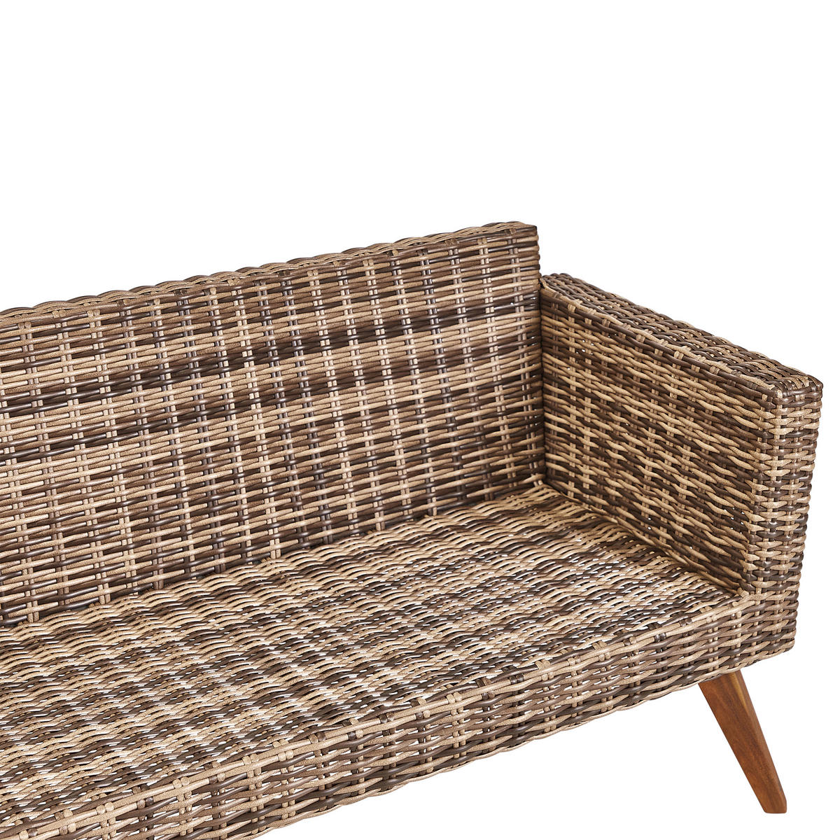4-SEDEŽNA LOUNGE GARNITURA PE ratan olivno zelena Vittoria - svetlo rjava/zelena, umetna masa (135/63/70cm) - Beliani