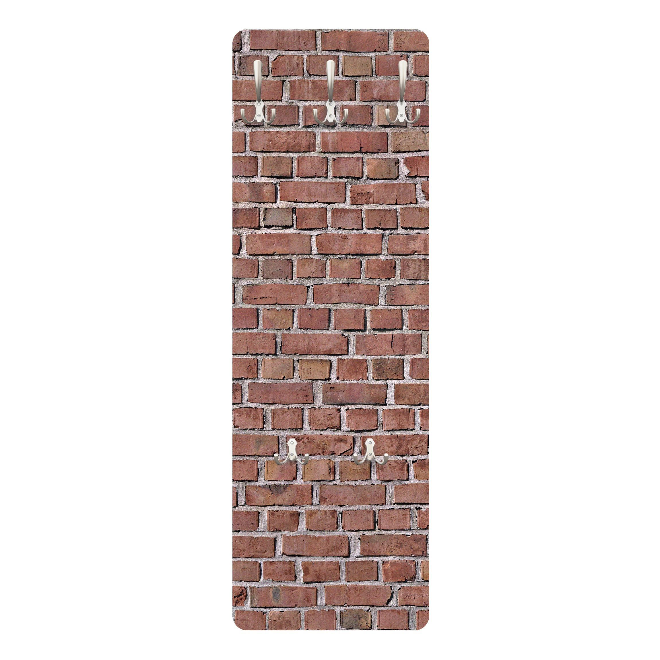 WANDGARDEROBE - Backstein Ziegeltapete Rot 34/105 cm - Rot, Holzwerkstoff (34/105/1.6cm) - Bilderwelten