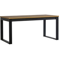 ESSTISCH Lamelo, Ausziehbarer Tisch 160-240×90 cm, Eiche Wotan+Schwarz - Eiche Wotan, Holzwerkstoff (90/160/77cm) - Beautysofa