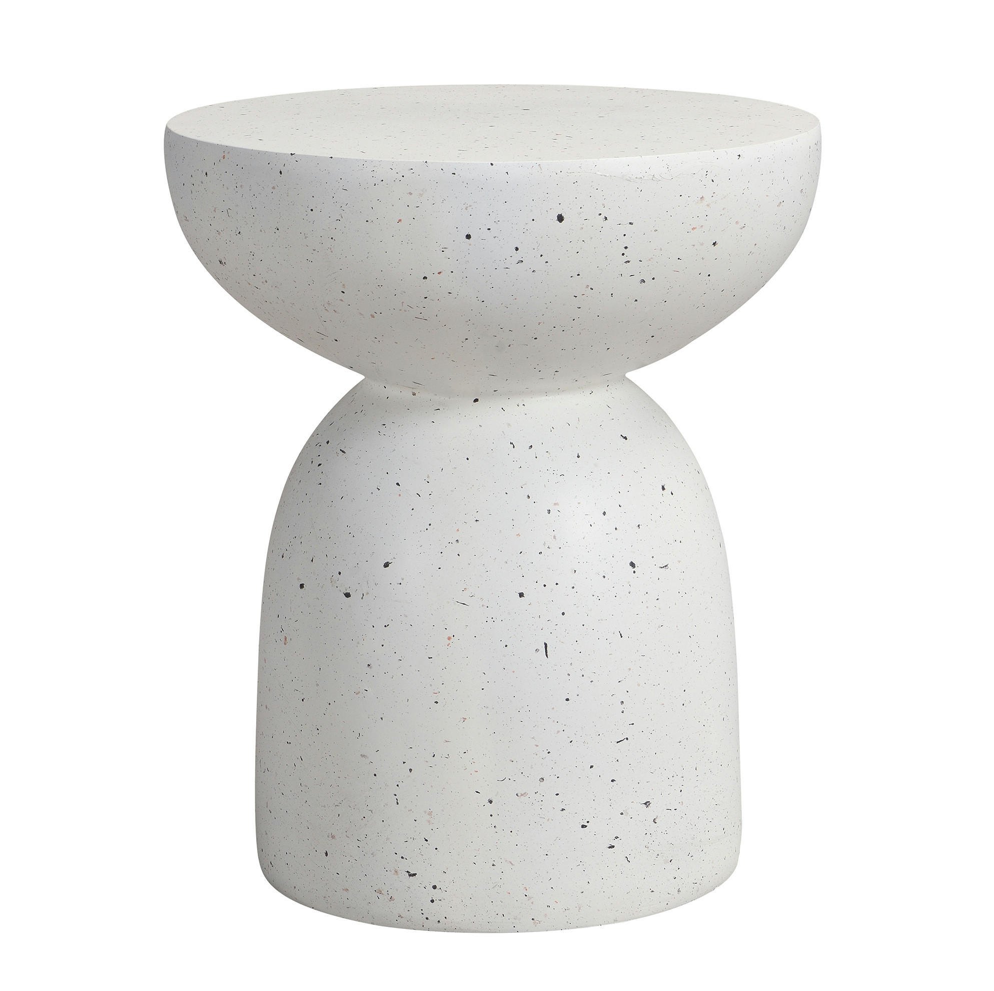 BEISTELLTISCH aus Magnesiumoxid Weiß wasserfest, UV-beständig und montagefrei - Weiß, Metall (45/45/52.5cm) - Modfu