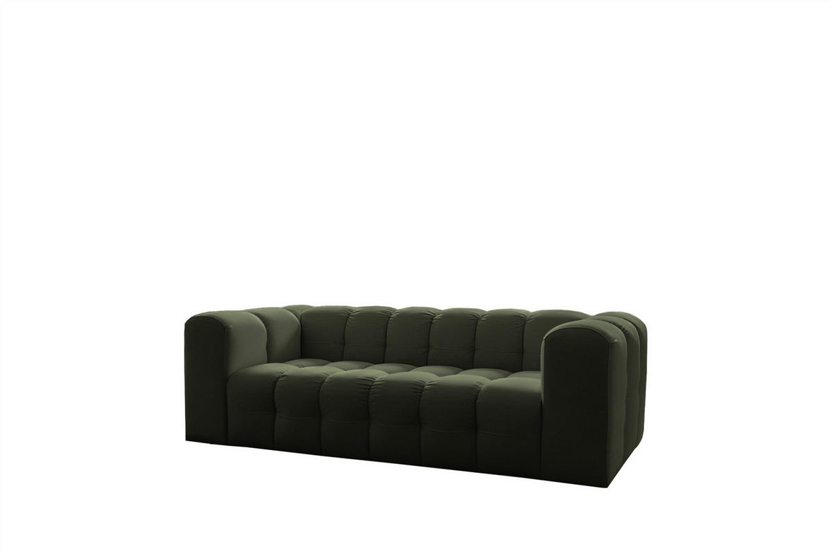 SOFA 3-sitzer Solvie In Tiffani - Grün, Holzwerkstoff/Textil (230/75/106cm) - Fun Möbel