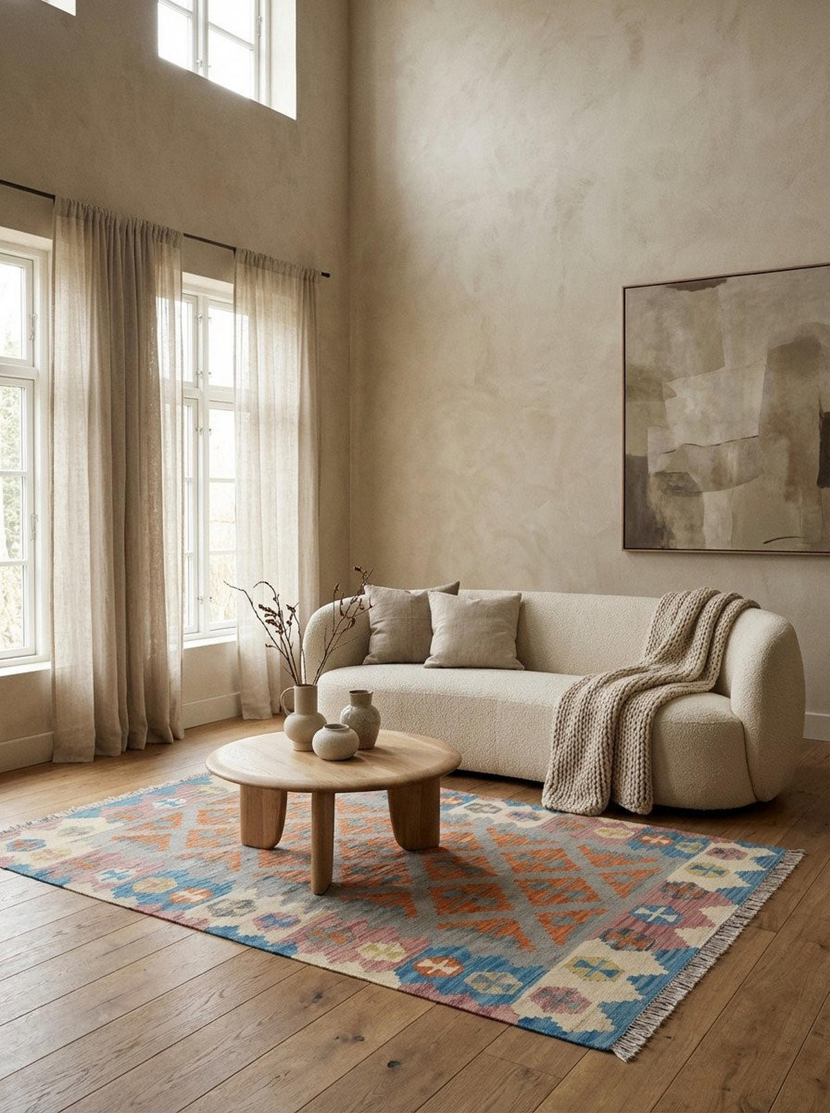 HANDWEBTEPPICH Kelim Gashgai Grau 175/115 cm Schurwolle - Grau, Textil (115/175cm) - Looma