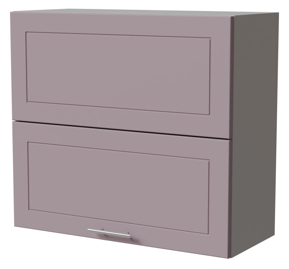 KLAPPHÄNGESCHRANK Bari W8B/80-AV Grau / RAL 4009 pastellviolett 80 / 32,5 / 72cm - Violett/Grau, Holz/Holzwerkstoff (80/72/32.5cm) - Feldmann-Wohnen