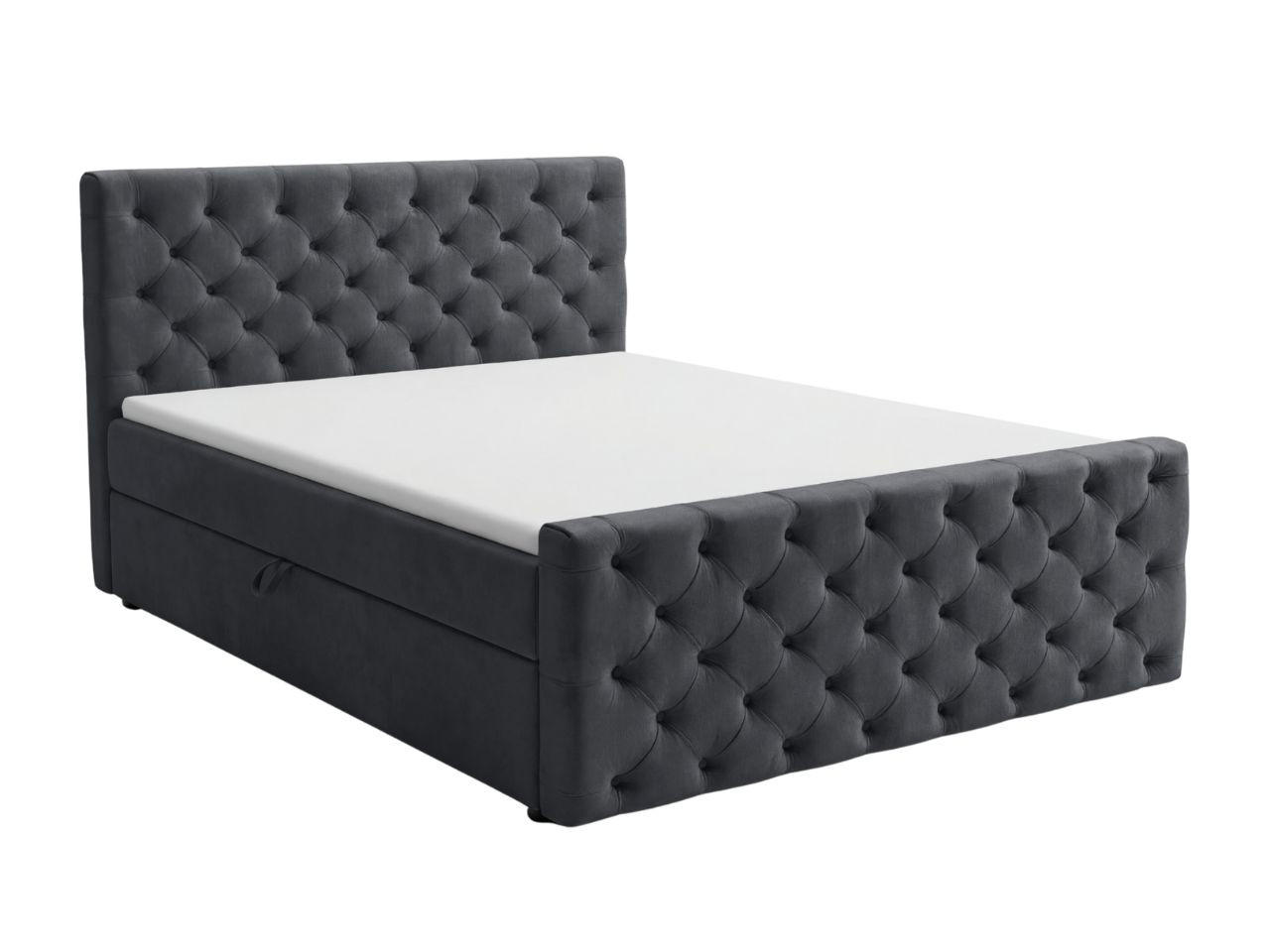 Graingold Boxbett Dunkelgrau 140x200 cm