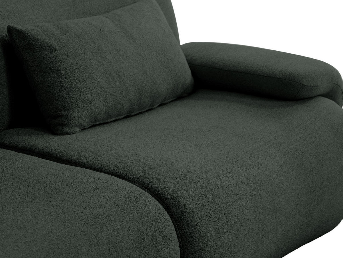2-SITZER-SOFA Bouclé-Stoff Waldgrün - Waldgrün, Textil (194/73/95cm) - MILYsofa
