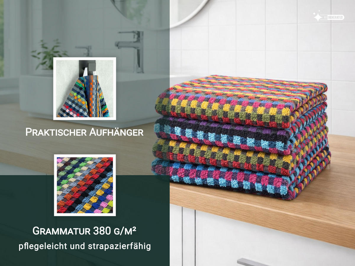 GESCHIRRTÜCHER, 5er-Set, 45x90 cm, 100% Baumwolle, bunt - Multicolor, Textil (45/90cm) - Zollner