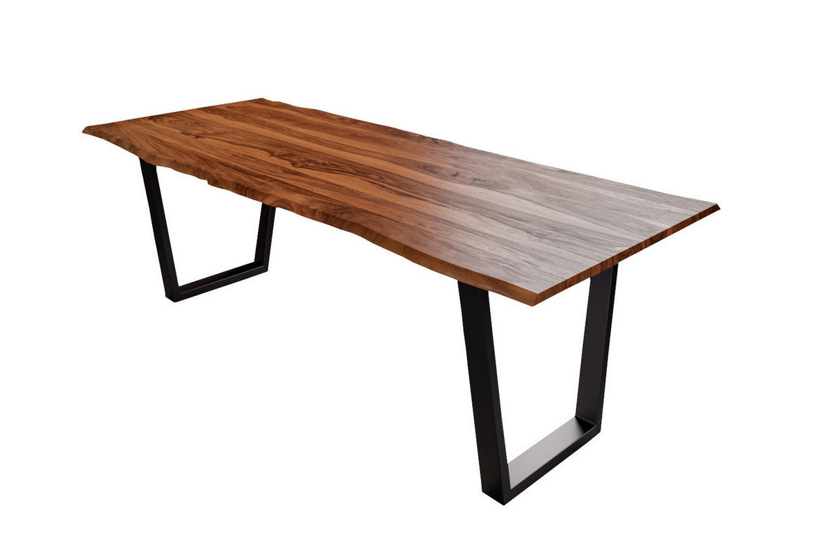 ESSTISCH HERO - Beige/Schwarz, Holz/Metall (100/200/77cm) - SAM
