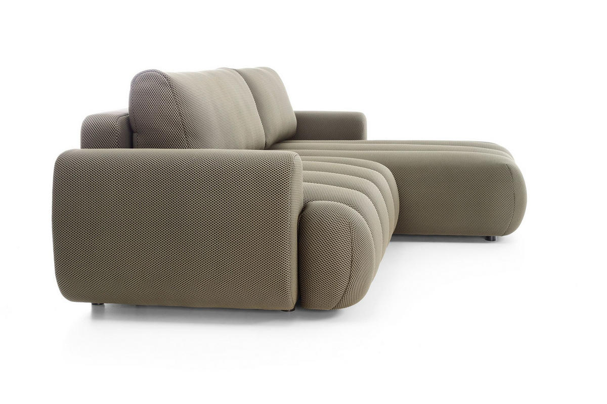 ECKSOFA SITO Braun Jersey mit Schlaffunktion - Braun, Holz (272/168cm) - MASSENO