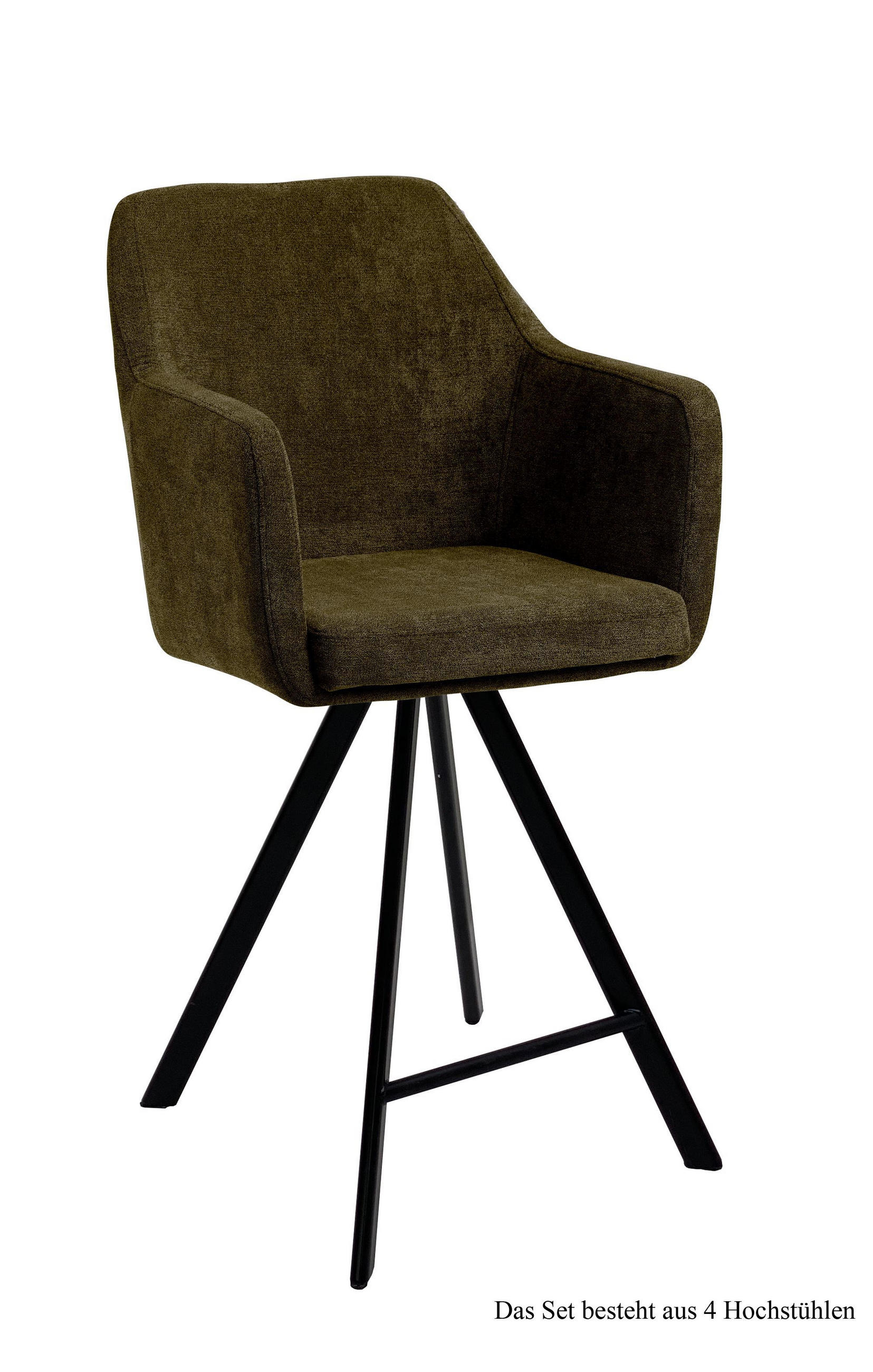 58aufmkessel Thekenstuhl Dunkelgrün, Schwarz 60x104x57 cm