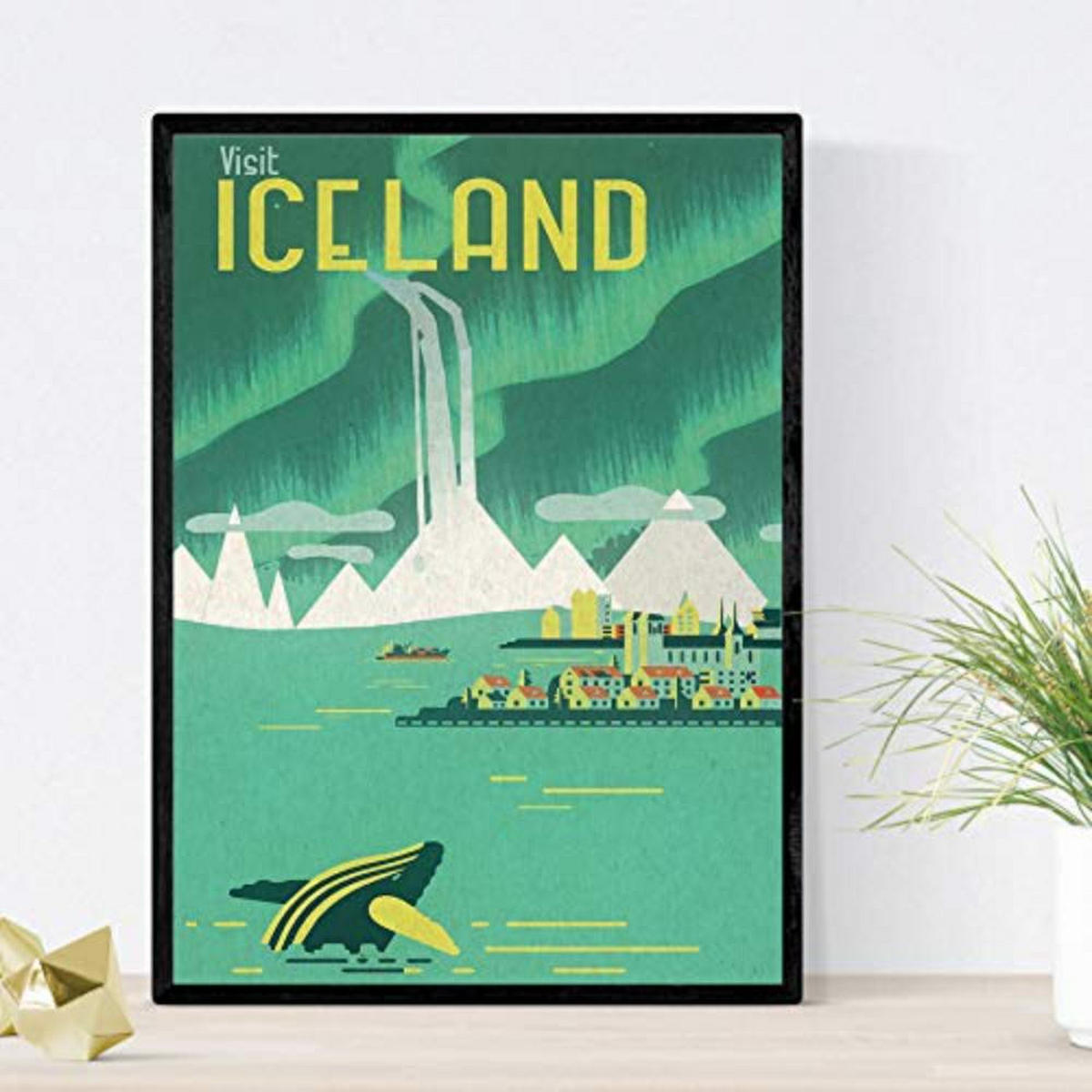 POSTER Set mit 4 Weinleseblätter von Bergen und Flüssen A3 Rahmenlos - Klar, Papier (29.7/3cm) - Nacnic