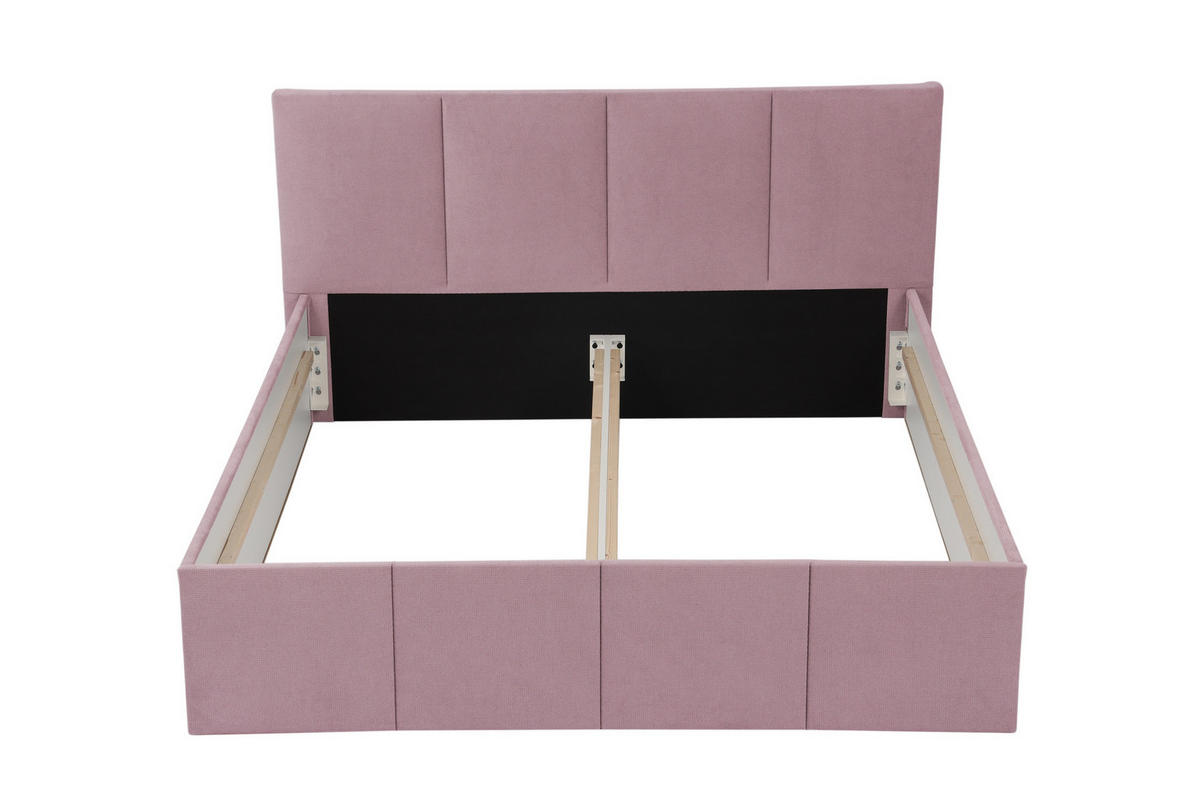 POLSTERBETT Dalas Rose 200 x 200 x 40 cm Stauraum Ohne Matratze und Lattenrost - Rosa, Holz (200/200cm) - Halmon Schlafkomfort Betten 