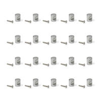 MÖBELKNOPF Panama, Durchmesser 20mm, Zamak, Nickel satiniert 20er-set - Silberfarben, Kunststoff (4/8/17cm) - EMUCA