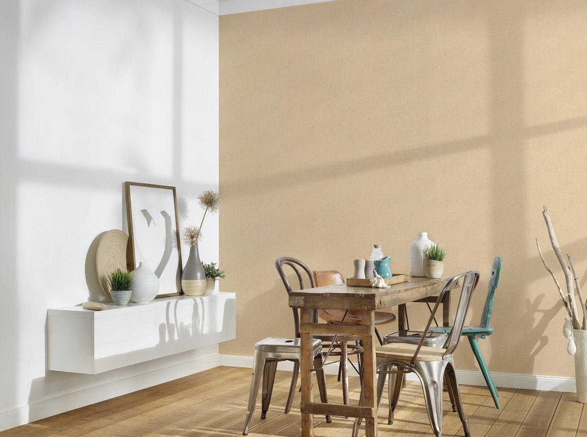 VLIESTAPETE Beige 53/1005 cm - Beige, Textil (53/1cm) - KUNSTLOFT