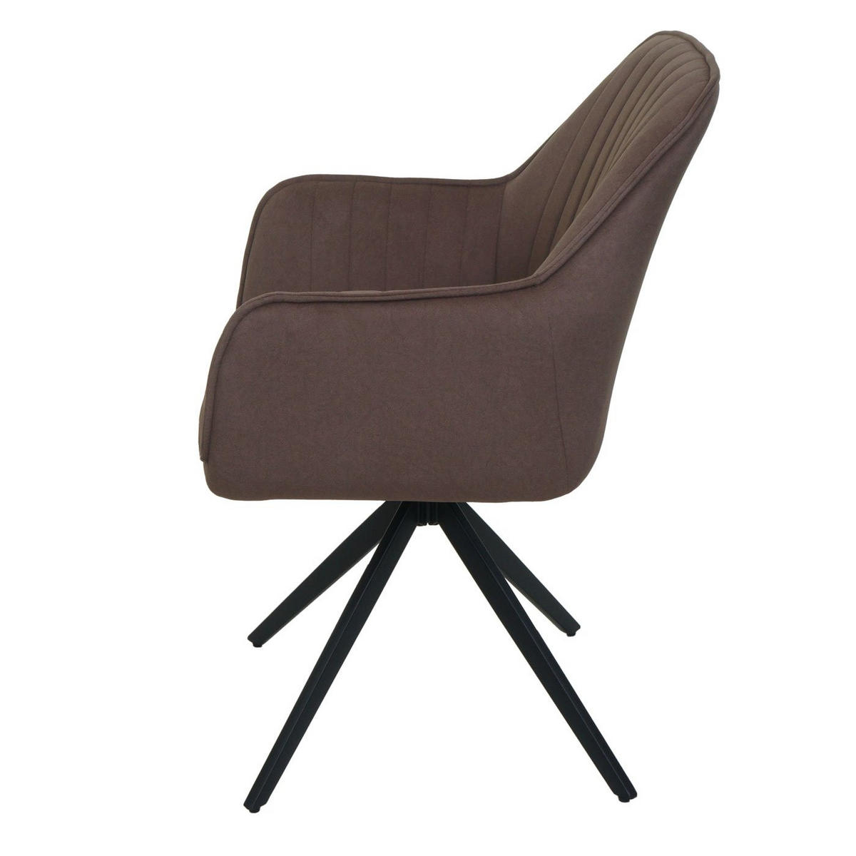 ESSZIMMERSTUHL 2er-Set 87x58x55cm Sitzhöhe 46cm drehbar Auto-Position Stoff/Textil Braun - Braun, Textil (58/87/55cm) - CHEFGASTRO
